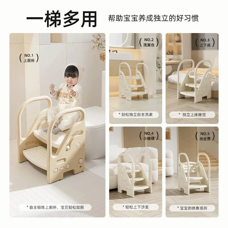 Escalera multifunción para el hogar, taburete plegable portátil, taburete, escaleras de baño, escaleras plegables antideslizantes, escalera para niños