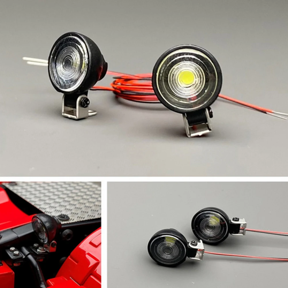 Kit de lámpara de foco blanco para Tractor y camión teledirigido, luz LED para modelo de coche teledirigido 1/10, 1/14