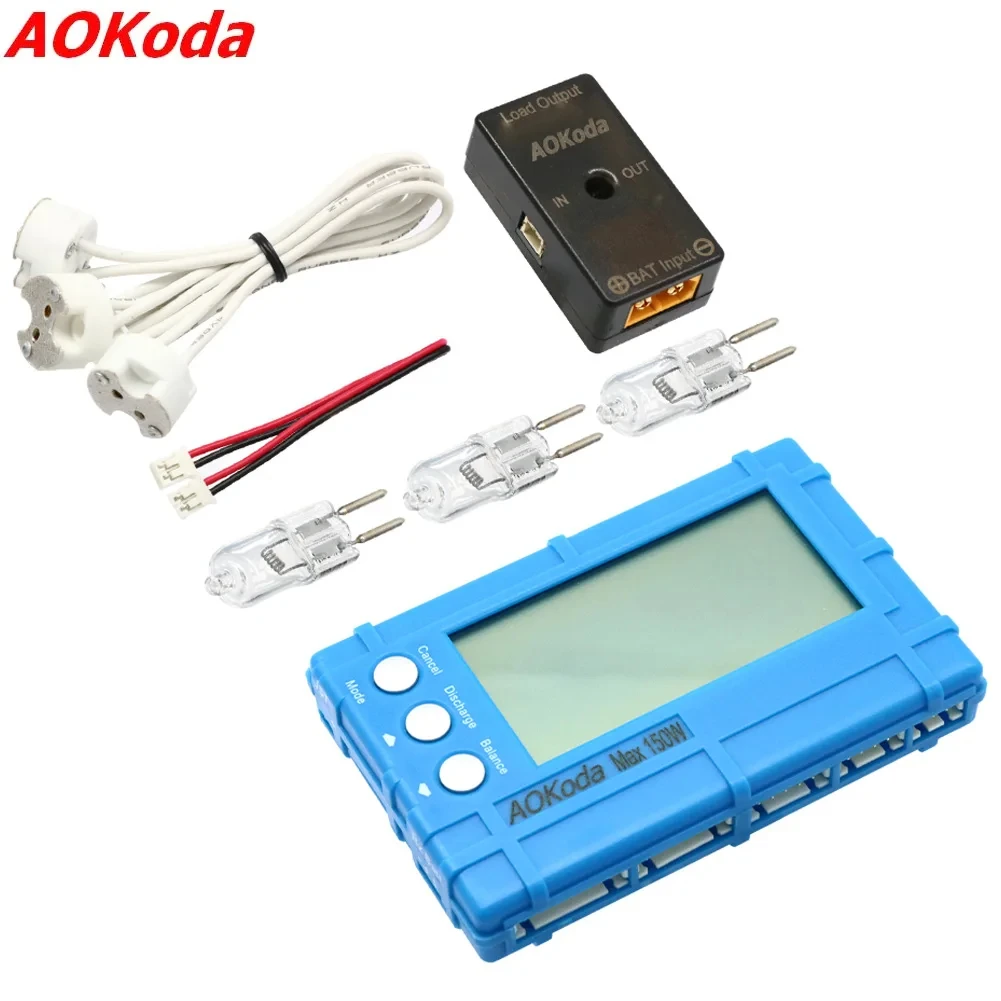 AOKoda 3 in 1 Battery Balancer LCD, Voltage Indicator, Battery Discharger 5W 50W 150W for RC Model