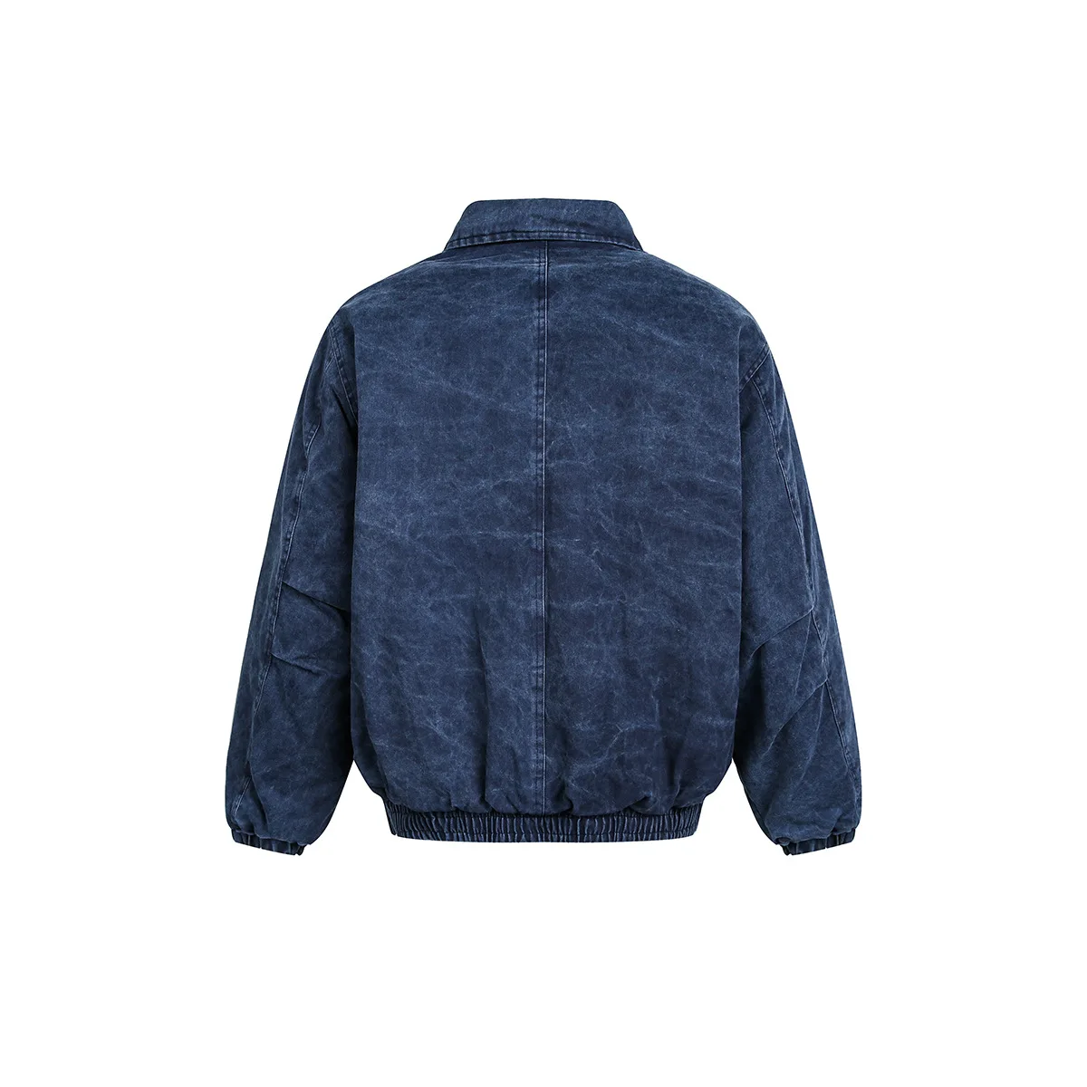 سترة رجالي من قماش الدنيم المغسول بنمط ملابس العمل الأمريكية الرجعية معطف شتوي سميك من القطن عتيق دافئ