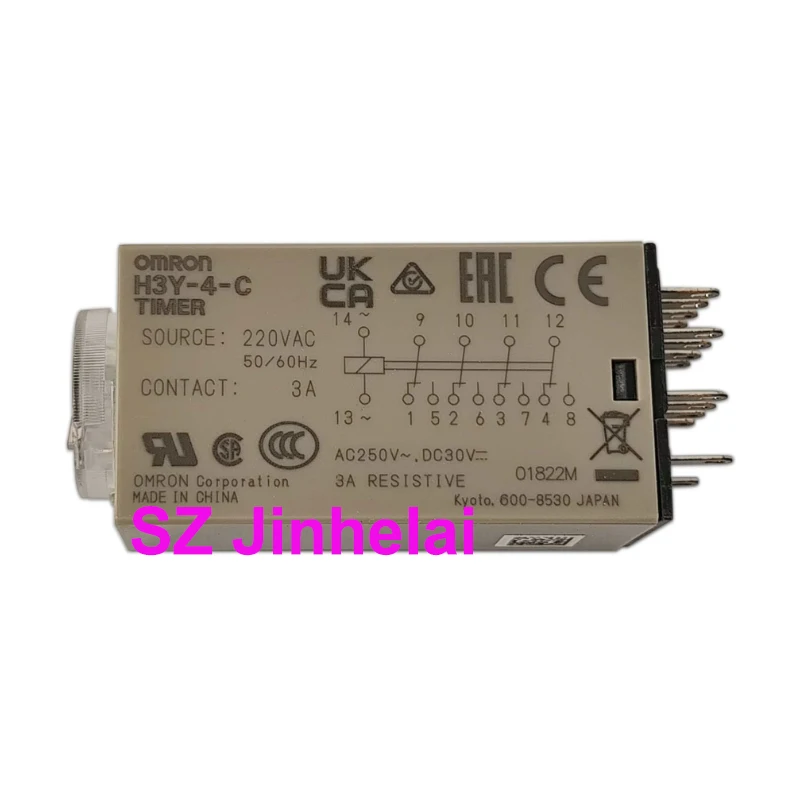 OMRON H3Y-2-C H3Y-4-C AC220V DC24V Authentic Original Timer Switch Time Delay Relay 220VAC 24VDC 1S 5S 10S 30S 60S 3M 30M