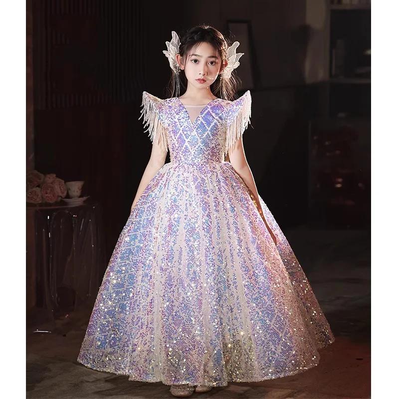 

Children's Formal Dress Flower Girl Princess Dress Exquisite High-end Feel Girls Flower Girl Host Piano Performance Outfit Birth