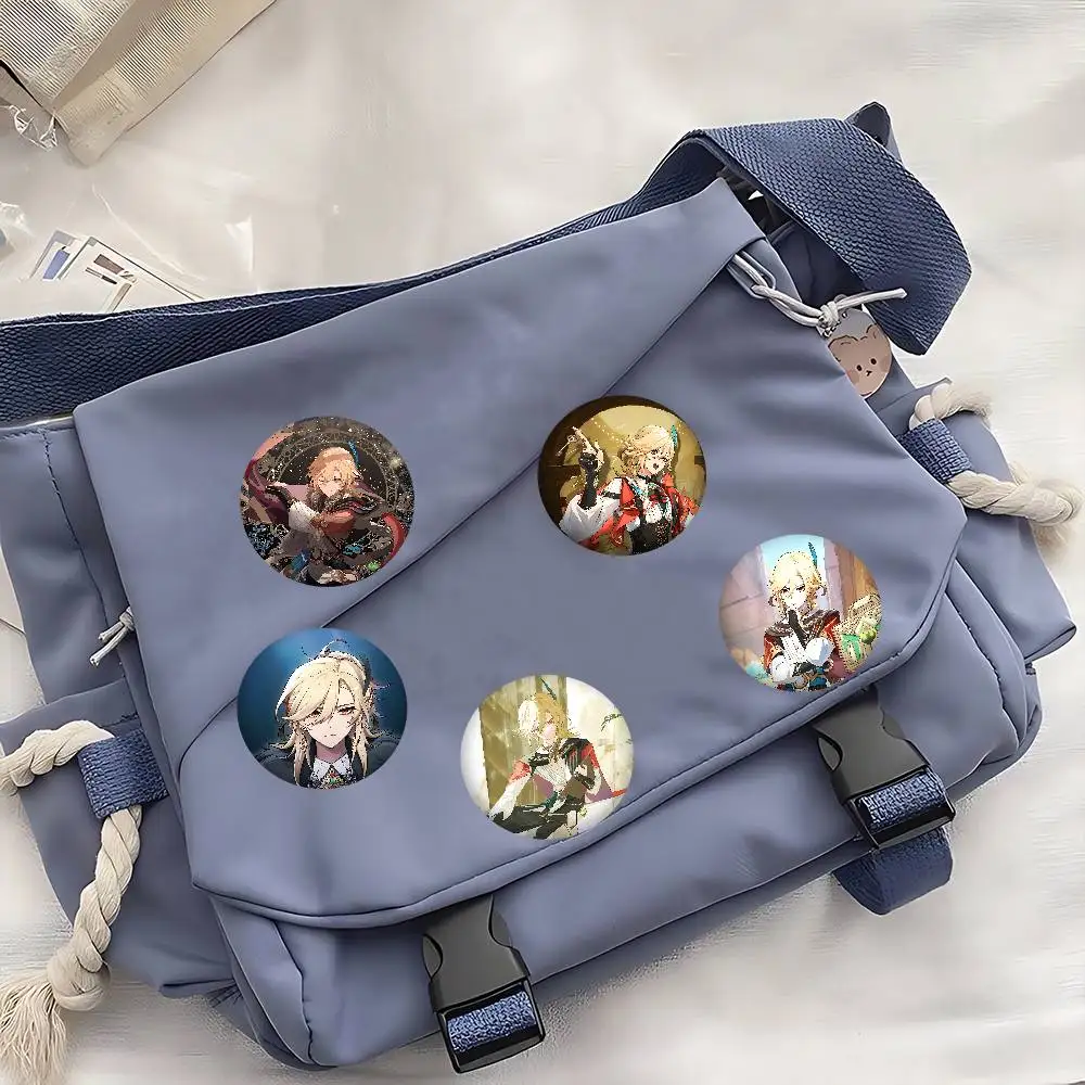 Genshin Impact Kaveh دبوس زر ناعم قابل للتخصيص للنساء مجوهرات إبداعية شارة مضحكة قبعة لمحبي الرسوم المتحركة #1