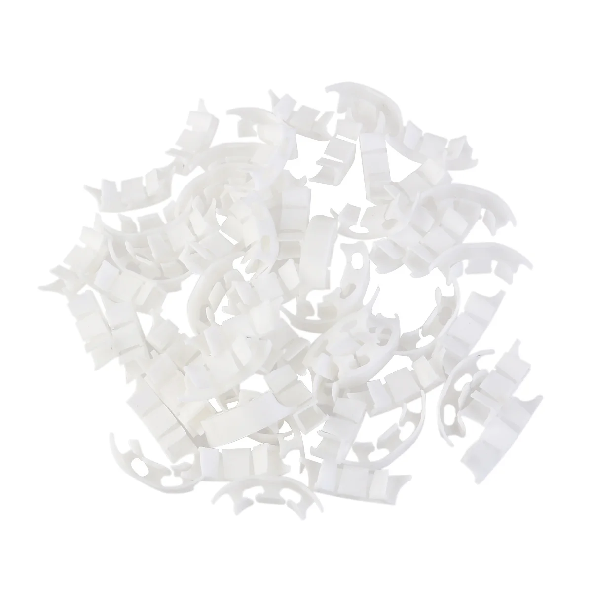 

100 Pcs Tomato Clips Gardening Plant Support Vegetable Trellis White Fixing Vine Easy Fasten Long Life UV Stabilized
