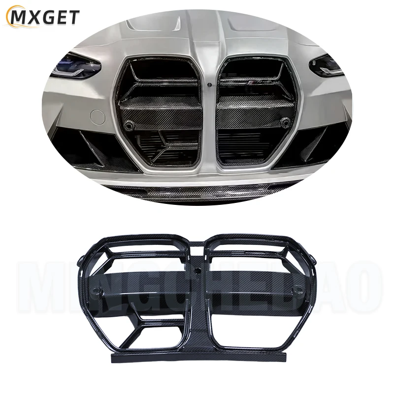 

Dry Carbon Fiber Black Front Grill CSL Style With ACC Car Grilles Parts Auto Parts M3 M4 G80 G82 G83 Car Front Bumper Grills