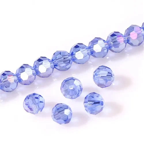 3 4 6 8 mm tschechische runde Spacer-Glasperlen für Schmuckherstellung, Diy-Zubehör, bunte facettierte Kristallperlen, Großhandel Z174