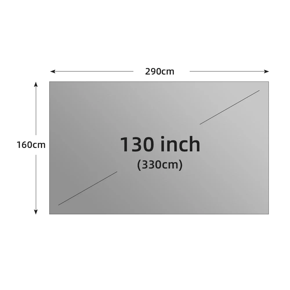 MIXITO Projektor-Leinwand, einfacher 16:9 Anti-Licht-Vorhang, 30, 72, 84, 92, 100, 106, 120, 130, 133 Zoll, Zuhause, Outdoor, Büro, tragbar, 3D-HD