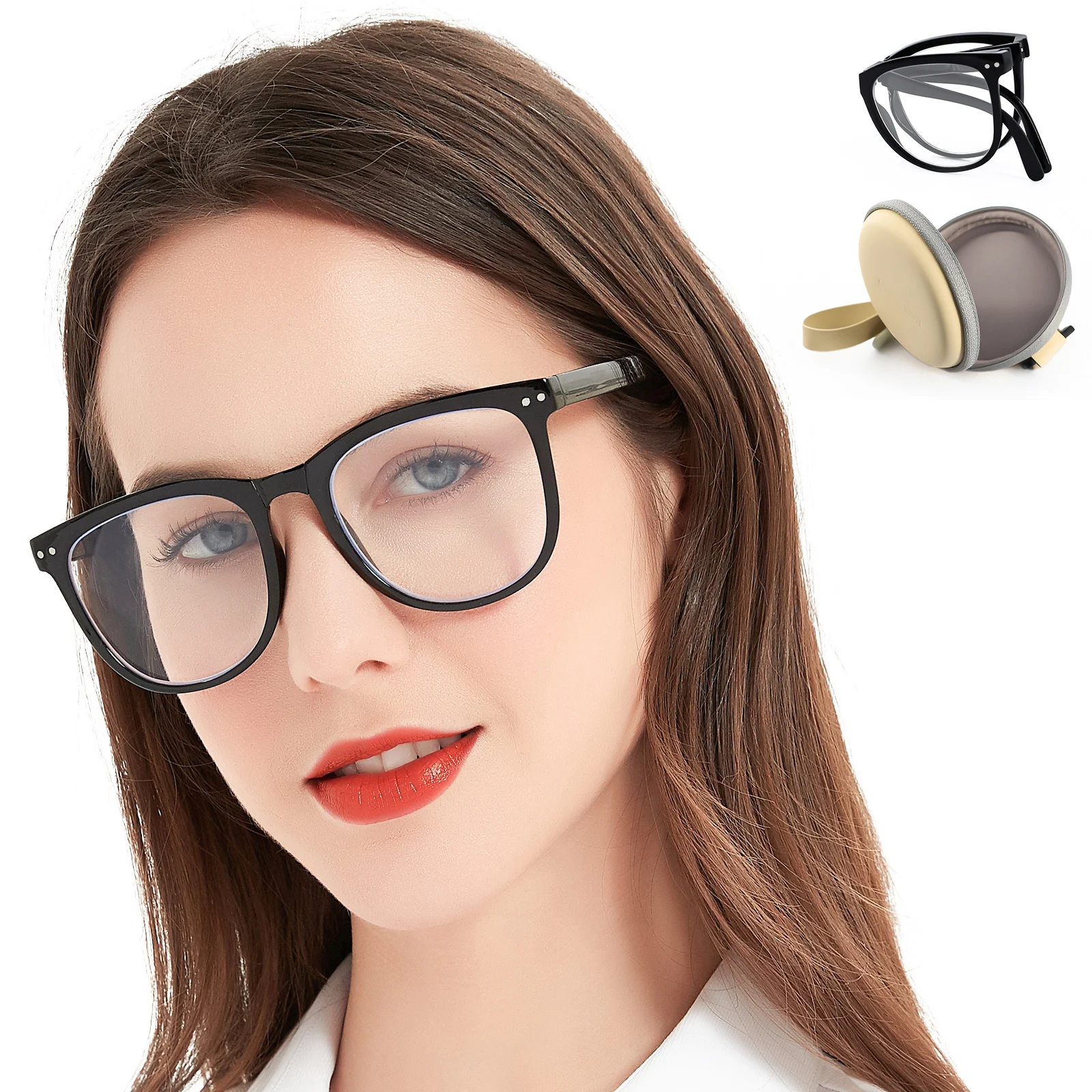 

MARE AZZURO Anti Blue Blocking Folding Reading Glasses Women 2022 Hyperopia Sun Reader Luxury Brand Design Portable Eyeglasses+1