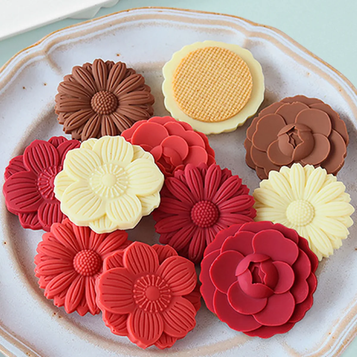 Sunflower Lotus Dessert Silicone Mold Multiple Styles Flower Mousse Cake Chocolate Biscuit Jelly Mooncake Baking Set Soap Mould