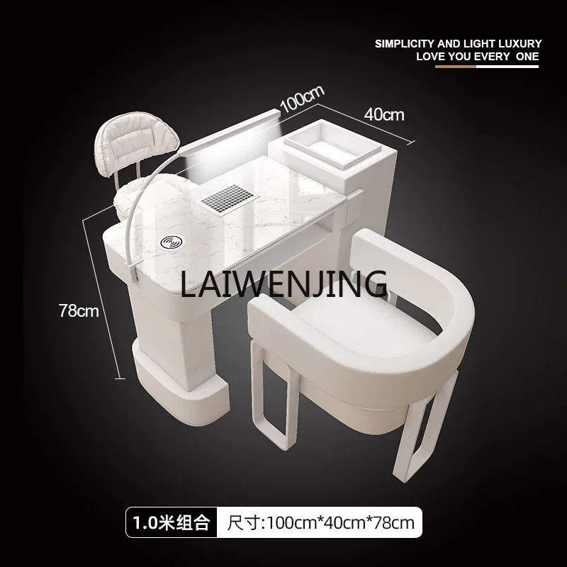 MJY's new nail art table and chair set is embedded with the second-generation high-power vacuum cleaner red light.