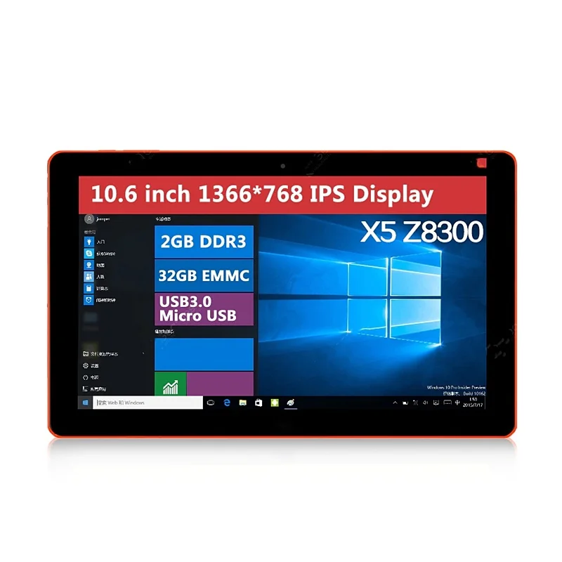 Duża sprzedaż 64-bitowy tablet 10,6 cala 4 GB RAM 64 GB ROM C25 Z8300 CPU czterordzeniowy 64-bitowy 1366*768 IPS Mini HDMI-kompatybilny