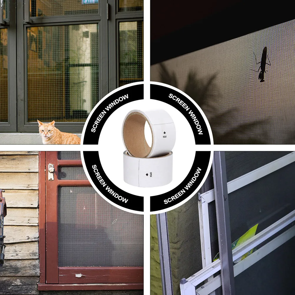 1 Roll Heavy Duty Glass Fiber Window Screen Repair Tape Strong Adhesive Mosquito Proof Mesh Patch Self Adhesive Screen Tape