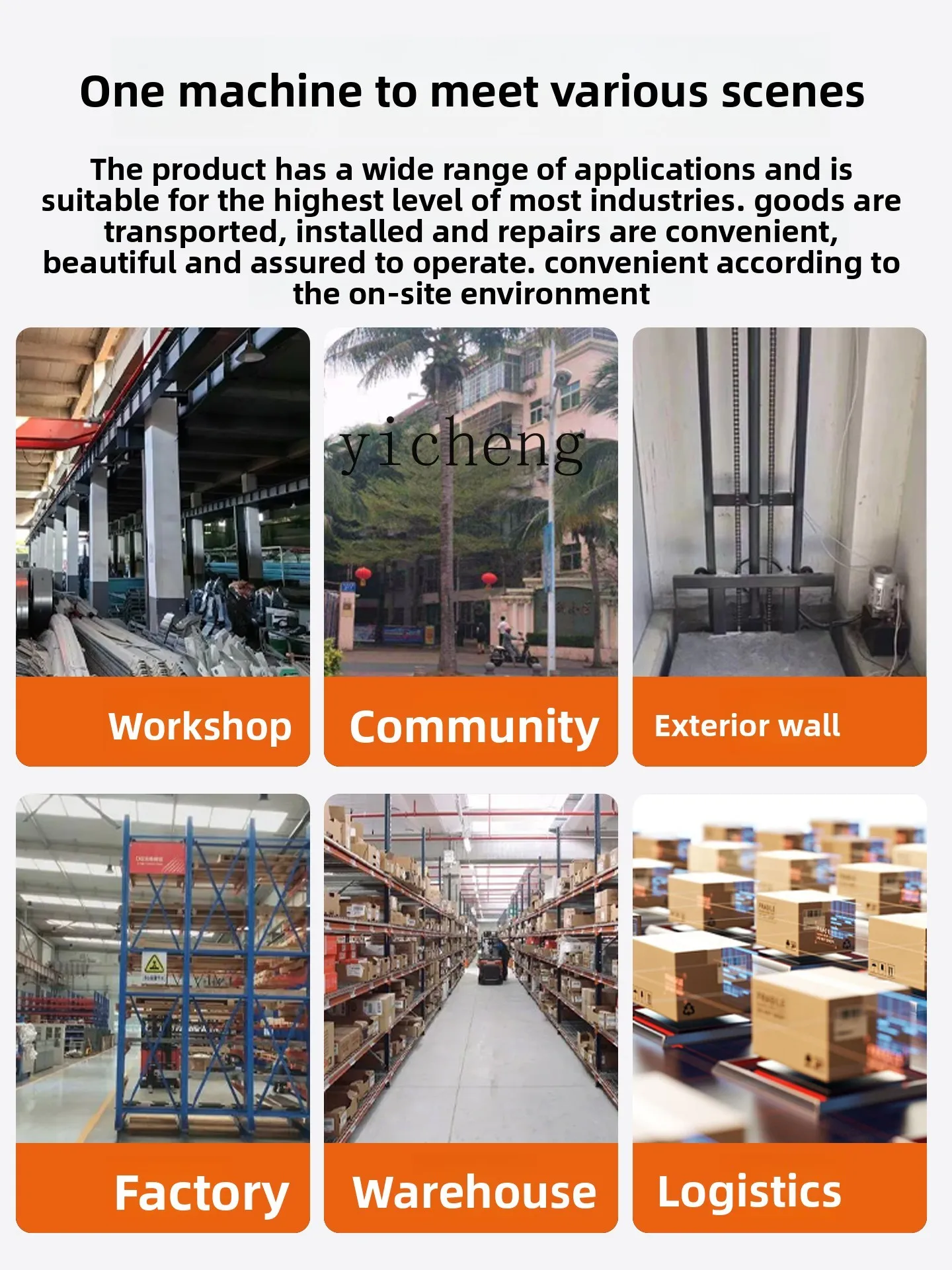 TQH Electric Lift Freight Elevator Small Warehouse Hydraulic Lift Platform Household Freight Lift