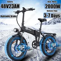 Folding E Bike H20 Pro 2000W Motor 48V23AH Battery Electric Bike 20*4.0 Inch Fat Tire Hydraulic Brake Mountain Electric Bicycle