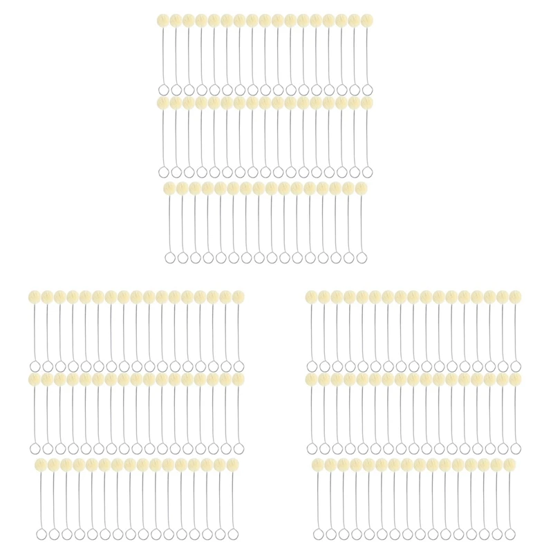 150 Pieces Wool Daubers Ball Brush Leather Dye Dauber Dyeing Applicator With Metal Handle For DIY Crafts Projects