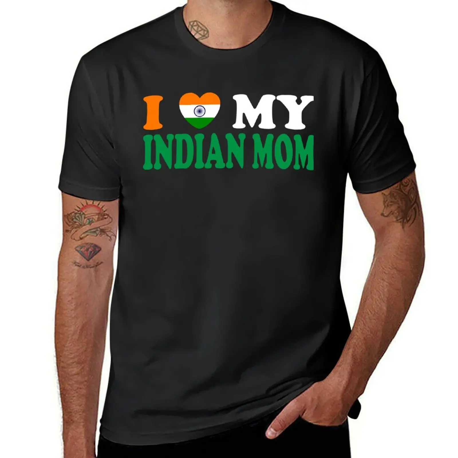 I Love My Indian Mom - i Heart my Indian Mom T-Shirt T-Shirt boys animal print summer top men clothings