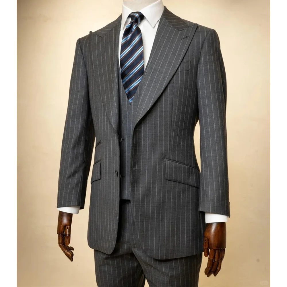 

Men Suit 3 Piece Single Breasted Casual Fashion Business Slim Fit Comfortable Set Groom Wedding Attire