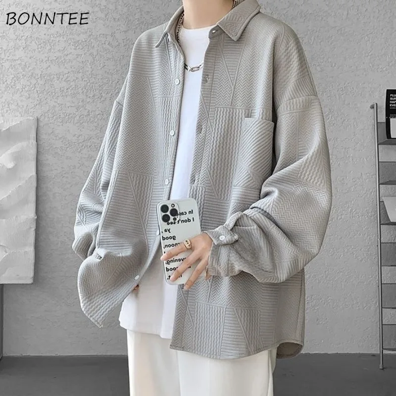 

Мужские куртки плюс бархатная зимняя верхняя одежда со свободными карманами, модные красивые складки, однобортные, нежные, повседневные, универсальные, индивидуальные