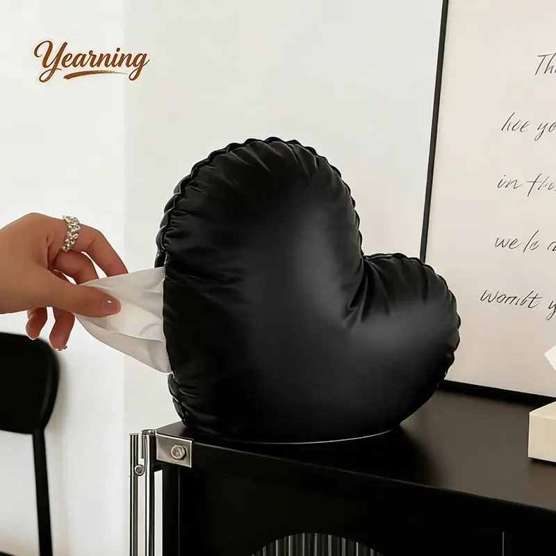 

Luxury Heart Shape Tissue Box Creative Napkin Holder for Sofa Living Room Table Home Decor