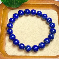 Natural Lapis Lazuli Bracelet Homme Elastic High Quality Energy Healing Jewelry Women For Boyfriend 1pcs 9mm