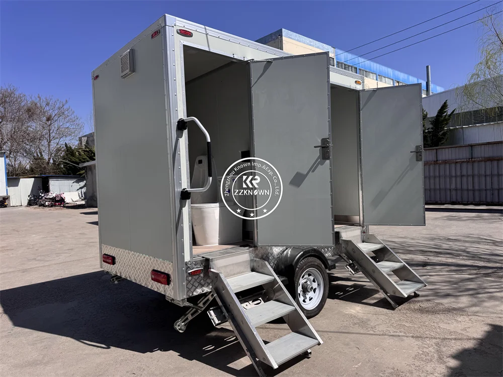 Modern Portable Restroom Trailer Outdoor Mobile Plastic Toilet Camping Washroom Luxury Toilet Trailer