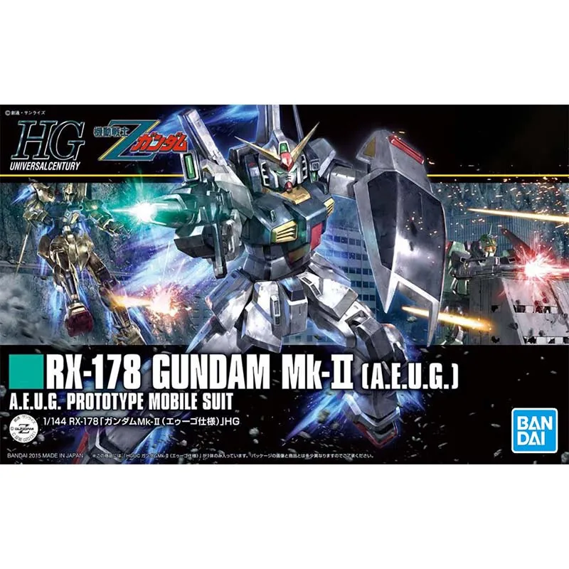 반다이 피규어 건담 모델 키트, 애니메이션 피규어, HG RX-178 MK 2 AEUG 모바일 슈트, 건프라 액션 피규어 장난감, 남아용 어린이 선물