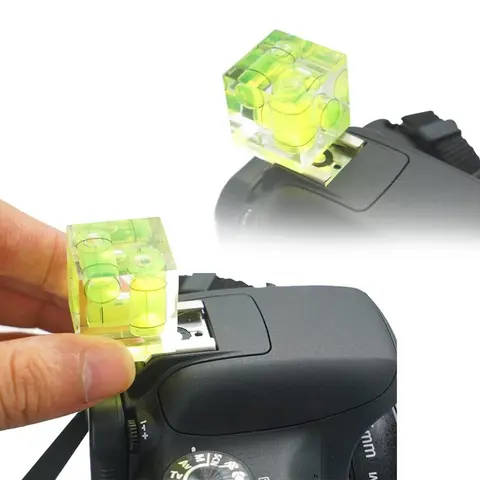 B23B Spirit Level Hot Shoe Camera Level 3 Axis Bubble Spirit Level For Canon Nikon Olympus Pentax Digital And Film Cameras