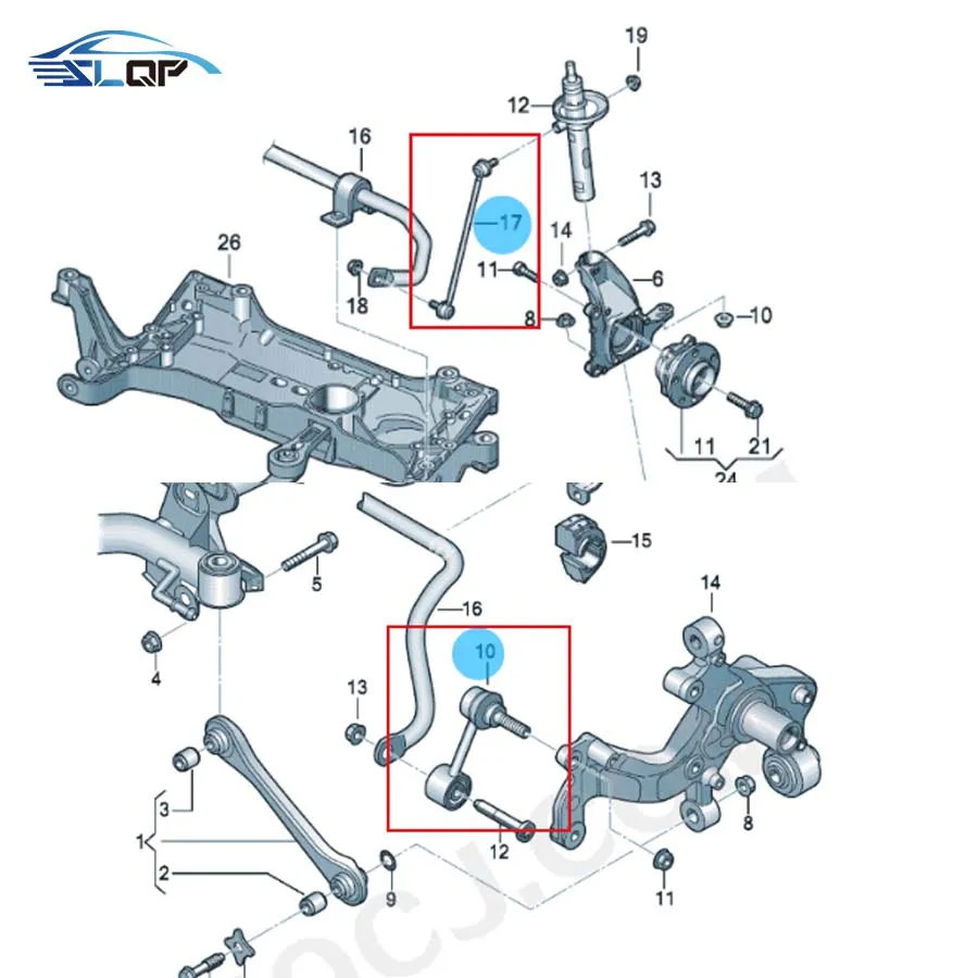 1K0411315K For VW  CC Jetta yeti Tiguan Passat B7 Sciricco Golf MK5 MK6 GTI alance bar Connecting rod Suspension ball joint