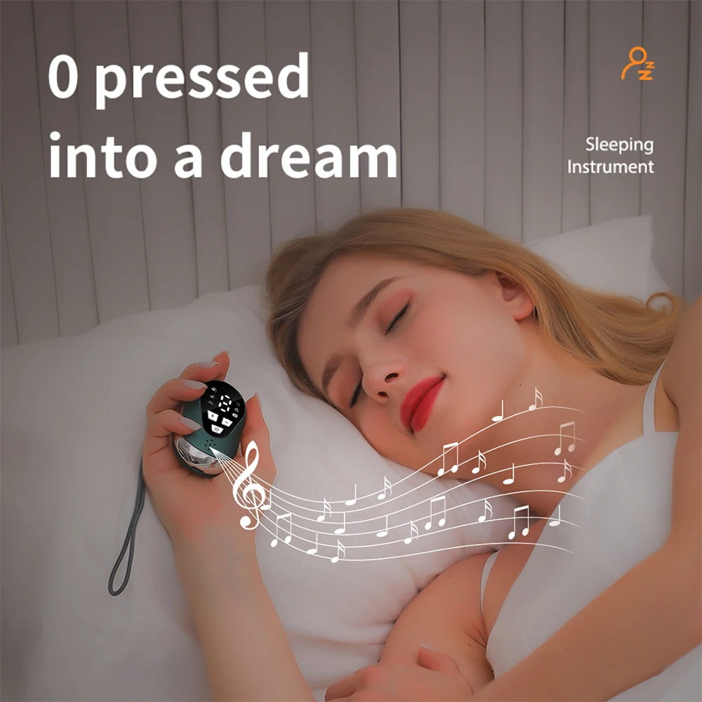 Handheld EMS Microcurrent Sleep Aid Dispositivo Mini Massageador Pulso Instrumento Hipnose, Música Aliviar Alívio da Pressão da Insônia, 2023