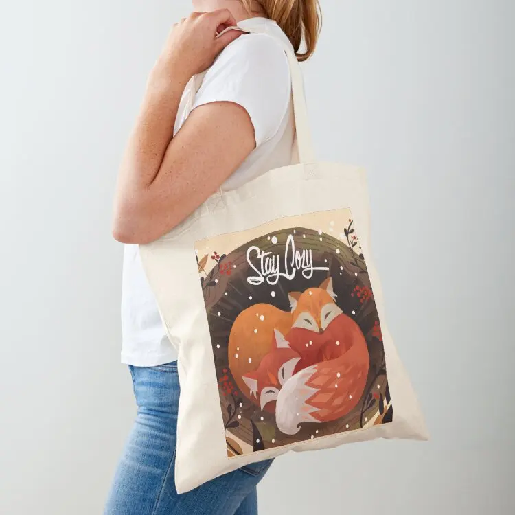 

Stay Cozy Tote Bag cute tote bag foldable reusable bag hand bags free delivery bags