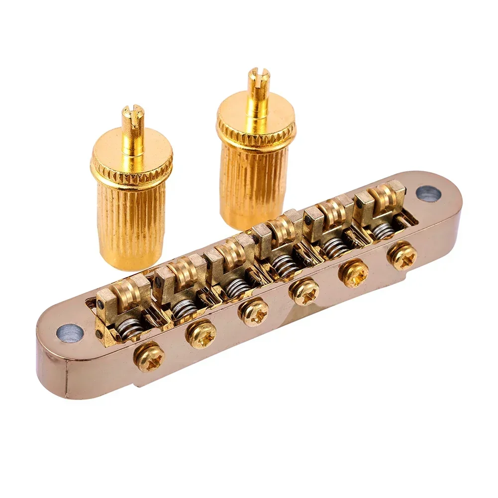 Adjustable Roller Saddle Tune-O-Matic Guitar Bridge For Epi LP Electric Guitars Copper Roller Saddle Musical Instrument Parts