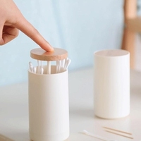 E06B Automatic Pop-up Cotton Bud Swabs Toothpick Dispenser for Case Home Hotel Decora