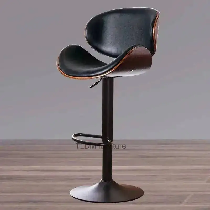 

Stool Bar Nordic Height Chair Adjustable Backrest Rotatable High Feet Stool Minimalist Modern Minimalist Modern Luxury Bar Stool