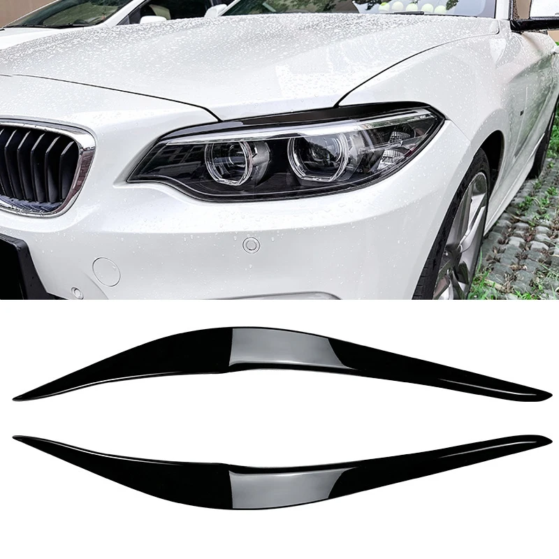 

Car Headlight Lamp Eyebrows Cover Trim Auto Eyelids Lids Eyebrow For BMW F87 M2 F22 F23 220i 228i 230i M235i M240i 2014-2022