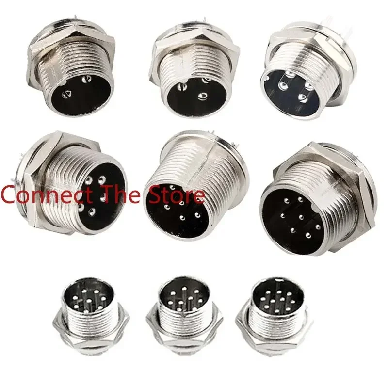 

4PCS Aviation Plug Connector Wall-type Air M16-8-core Male And Female Welding Wire GX16-8P