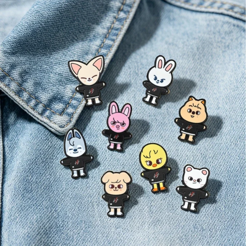 8pcs Animal Funny Jewelry Backpack Cothing Decoration Stars Badge Anime Brooch Enamel Pins Cartoon Lapel Badges Gifts for Fans