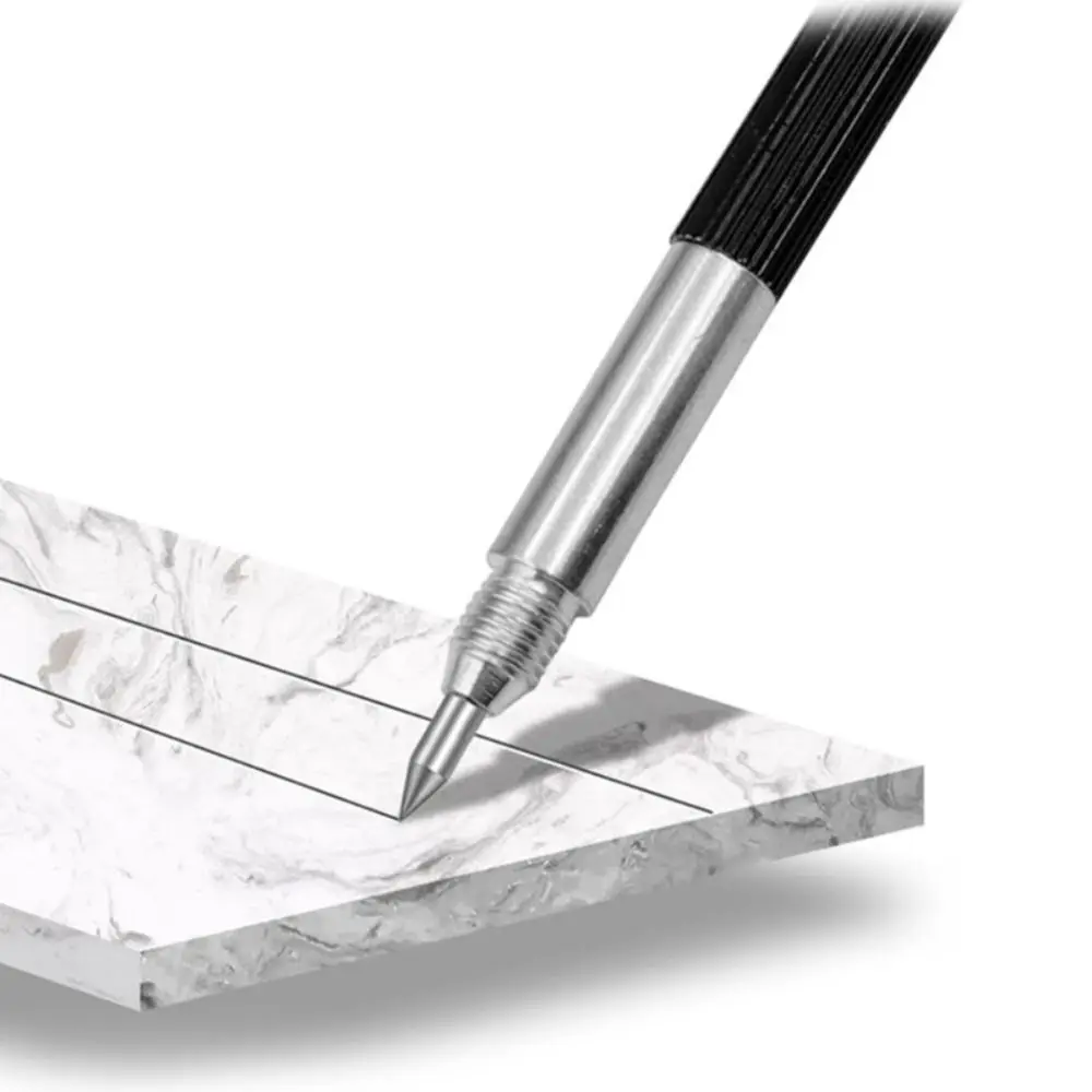 Double-headed Metal Scribe Pen Silver Hand Tools Ceramics Glass Engraving Pen Carbide Tip Cutting Marker Tool Metalworking