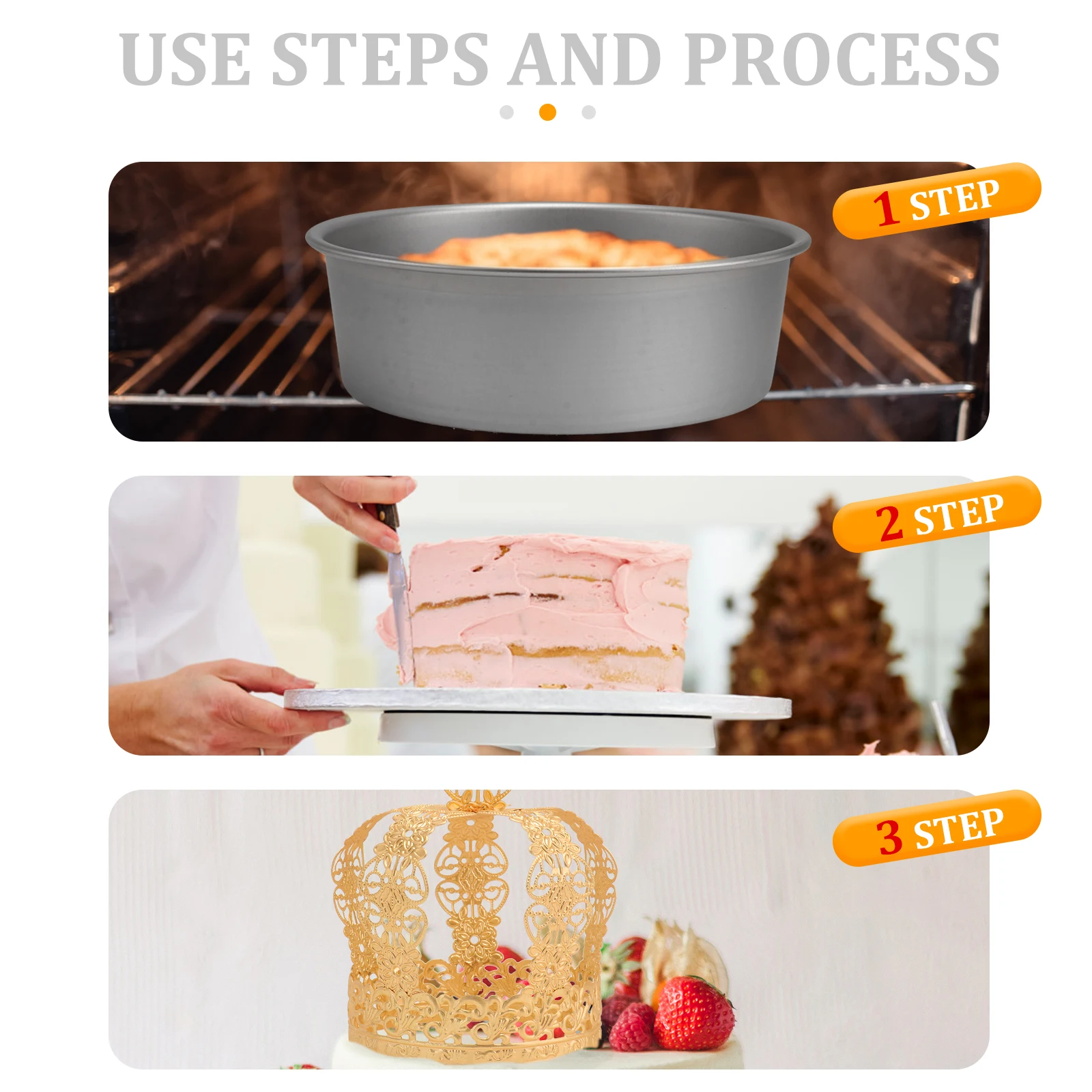 

1pc Elegant Decorations Kids Party Topper Crown Decorations Non Edible Cake Toppers Dessert Crown Decor Dessert Ornament