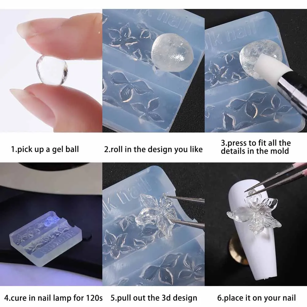 2 uds Kawaii 3D cinta Bowknot Nail Art silicona tallado molde trabajo hecho a mano DIY Mini lindo pajarita Partten molde plantilla herramientas de uñas