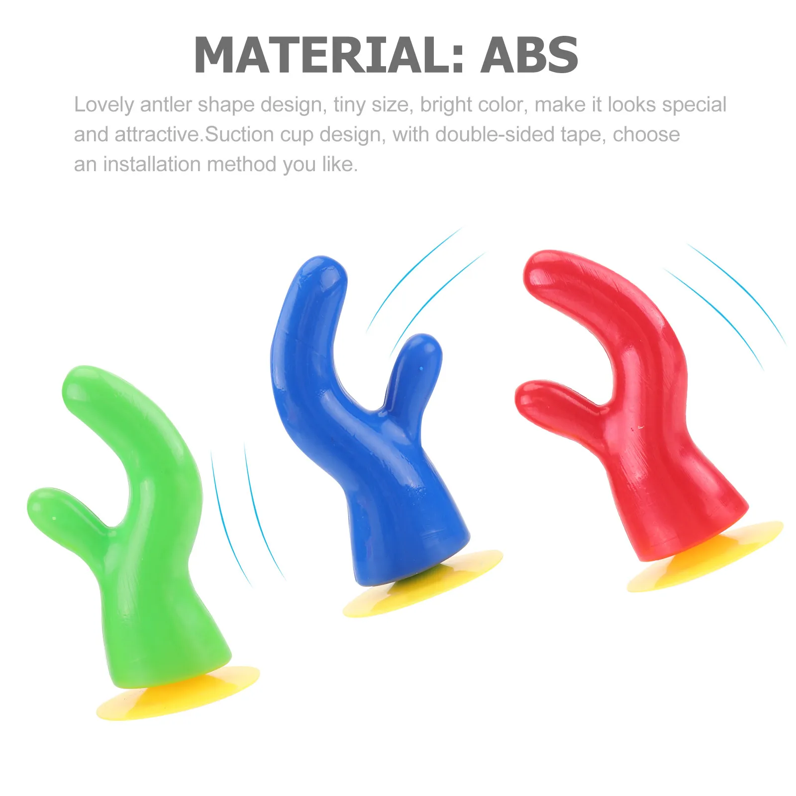 8Pcs Antler Suction Cup Decoration Adorable Colorful Antlers Accessories for Motorcycle Women Men Girls Boys Kids