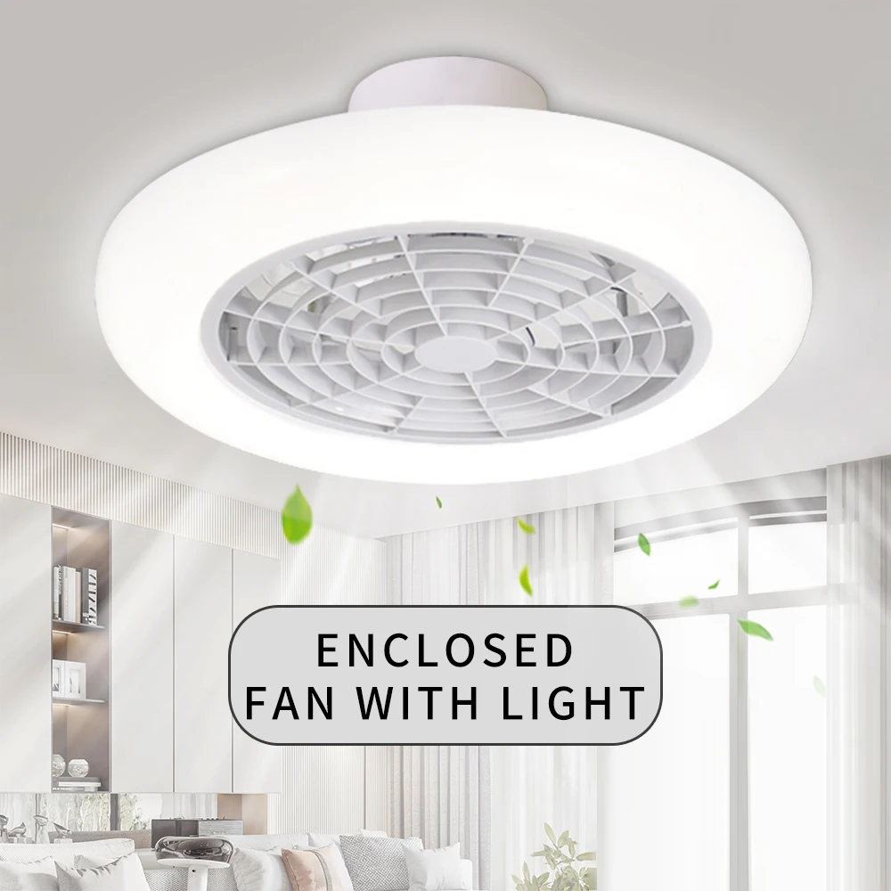 

LED Ceiling Timed Fan Light, Remote Dimming Ceiling Fan Light Living Room Bedroom, Kitchen 6-speed Fan Light for Home Decoration