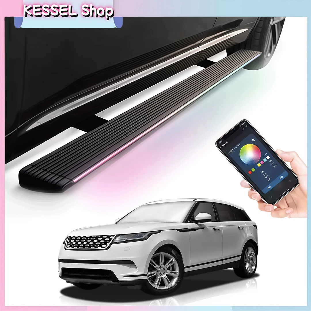 

Power Side Step with LED Light Electric Running Boards for Land Rover Range Rover Velar 2021-2024 2025 2026 Retractable Steps