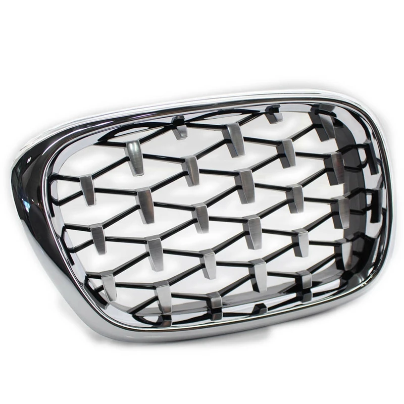 Rejilla delantera de riñón doble para BMW, accesorio fabricado con diamantes cromados brillantes, modelos E39, 525I, 528I, 530I, 540I, M5, años 1997 a 2003, 51137005837 y 51137005838