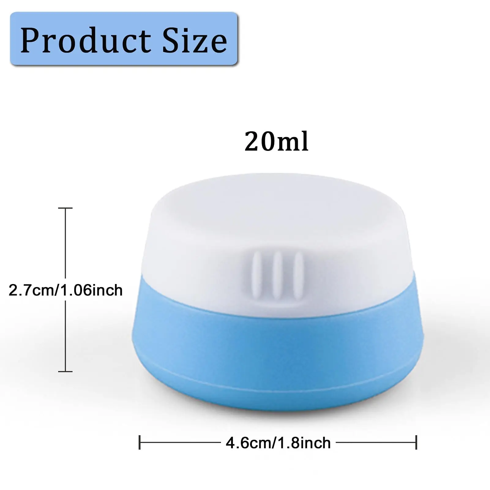 6 Pack Silicone Jar 20ML Travel Sized Container Container for Storage Makeup Pot Cream Jars Portable Dispenser Cream Bottles