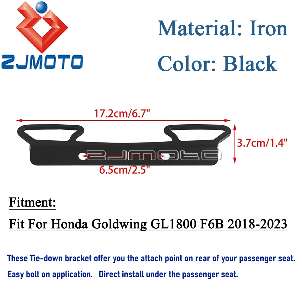 1 paio di maniglie del sedile del passeggero del motociclo Tie Down ancore staffa di montaggio per Honda Gold Wing GL 1800 Goldwing GL1800 2018-2023