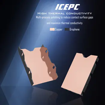 iCEPC M.2 NVME SSD 2242 chladič měděný grafen chladič s tepelnou silikonovou podložkou celoplošný efektivní chladič 6 nejlepší prodej Chladič SSD 2242 - №3