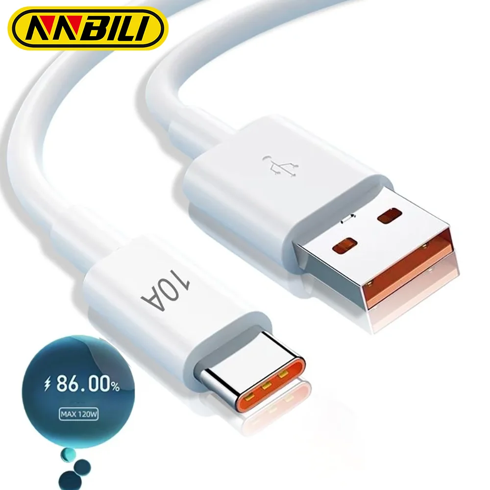 NNBILI 10A USB type-c câble de Charge rapide pour Samsung Xiaomi Huawei USB C cordon de données de téléphone portable câble de données de Charge très rapide