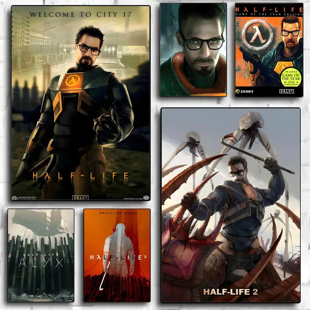 H-Half Life 2 Classic Game Poster Modern PP Paper Wall Art S