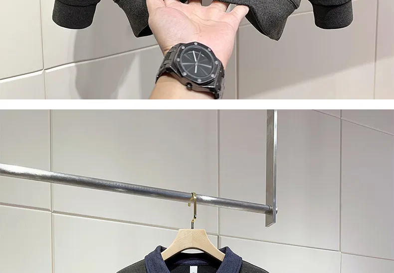 Men Splice Collar Loose Casual Pullover Sweatshirts Autumn Winter Streetwear Vintage Fashion Hoodies Sweatshirts Coat Tops