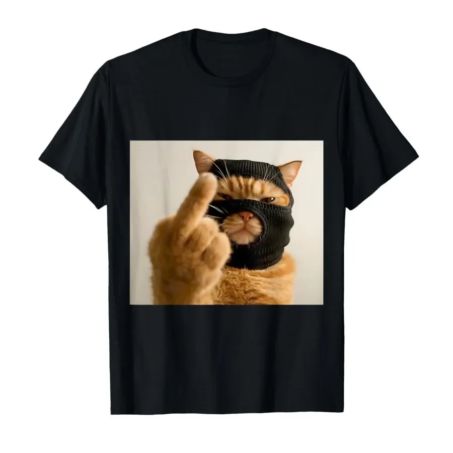 

Memes Cats T-shirt For Men Women 100% Cotton T Shirts Short Sleeve Tops 0410-2